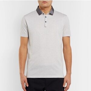 Lanvin - Slim-Fit Satin-Trimmed Striped Cotton-Piqué Polo Shirt!
